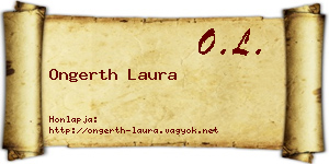 Ongerth Laura névjegykártya